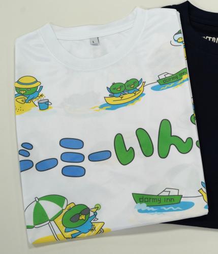 ドーミーいんこ総柄プリントTシャツ